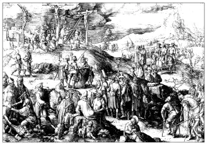 Gravure Lucas De Leyde Le Calvaire