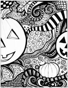 Coloriage d'Halloween à imprimer