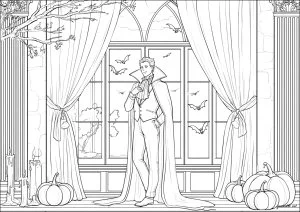 Mystérieux vampire au clair de lune