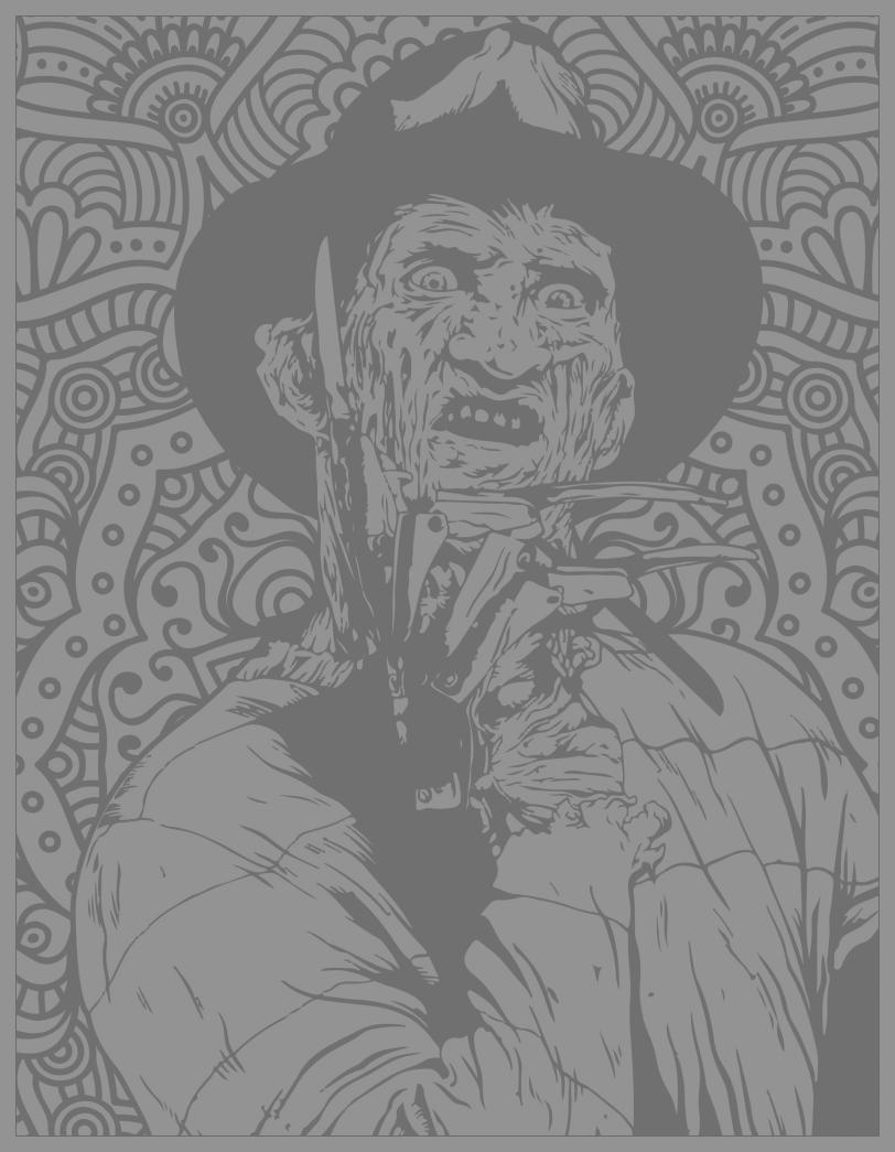 Coloriage de films d horreur classiques Freddy Krueger