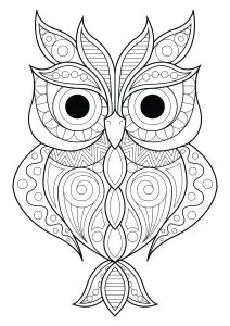 Hibou aux motifs simples   2
