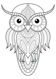 Hibou Aux Motifs Simples   1