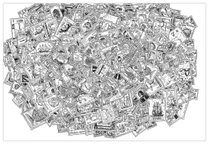 Timbres : Coloriage Complexe