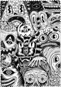 Coloriage Effrayant !