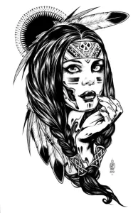 Dessin Indienne Amerique