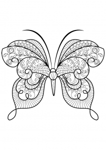 Coloriage papillon jolis motifs 15