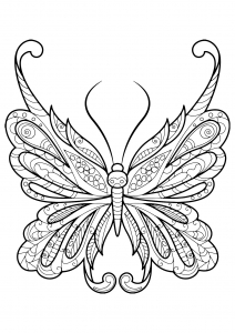 Coloriage papillon jolis motifs 18