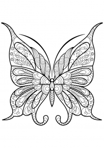 Coloriage papillon jolis motifs 9