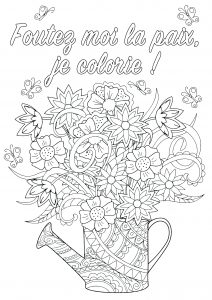 Gros Mots à Colorier : Foutez Moi La Paix, Je Colorie !