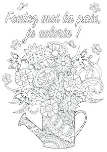 Gros Mots à Colorier : Foutez Moi La Paix, Je Colorie !