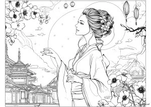 Élégance sereine dans un jardin japonais