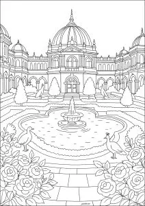 Palais royal et ses jardins à la française