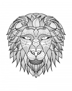 coloriage-adulte-tete-lion-2