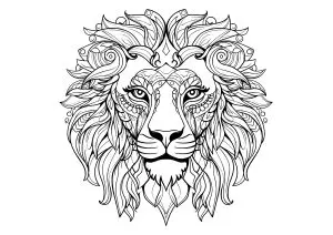 Tête De Lion Et Beaux Motifs