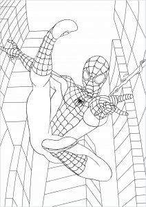 Coloriage fan-art Spider-man à New York