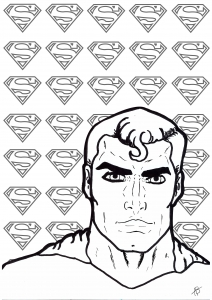 Coloriage inspiré du super-héro Superman