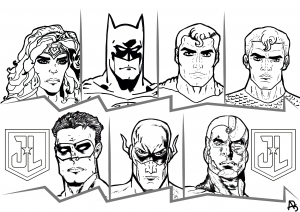 Justice league coloriage