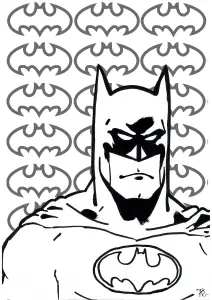 Coloriage inspiré du super-héro Batman