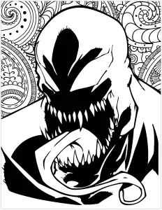 Coloriages de complexes Venom à imprimer pour adultes