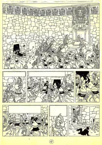Tintin planche le temple du soleil