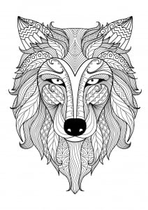 Coloriage incroyable loup par bimdeedee 1