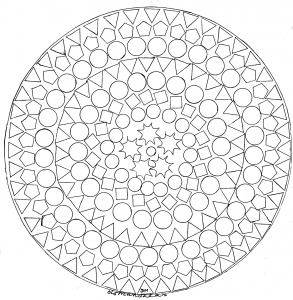 Figures géométriques intégrées à un Mandala