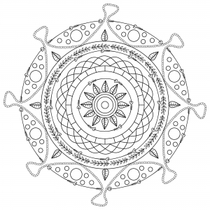 Mandala circulaire hypnotique