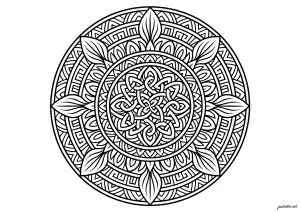 Mandalas avec motifs celtiques complexes