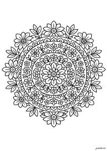 Mandala floral symétrique