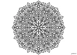 Mandala floral aux motifs élégants