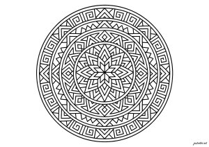 Mandala géométrique aux motifs hypnotiques