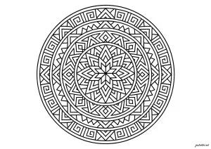 Mandala géométrique aux motifs hypnotiques