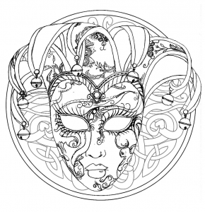 coloriage-mandala-masque-du-carnaval-de-venise