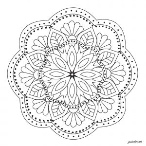 Simple Mandala en forme de fleur