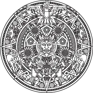 Mandala Inspiration Incas Maya Azteque Bigredlynx