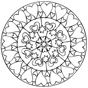 Mandala Saint Valentin Amour