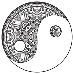 Mandala Yin Et Yan Par Snezh