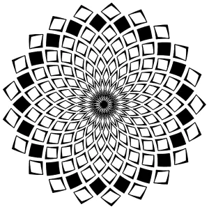 Mandala carres mosaiques