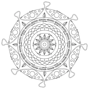 Mandala circulaire hypnotique