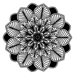 Mandala Noir & Blanc