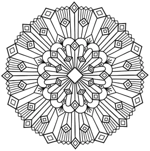 coloriage-mandala-art-deco-simple