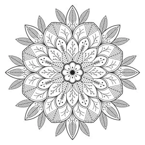 Simple Mandala fleuri