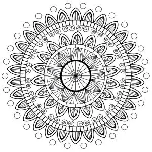 Mandala avec pétales