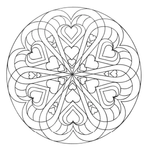 Mandala coeurs