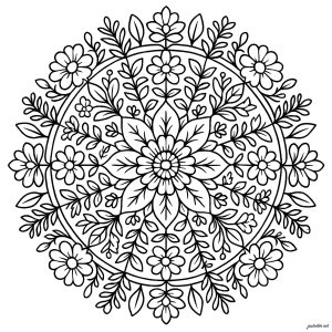 Mandala aux jolies fleurs