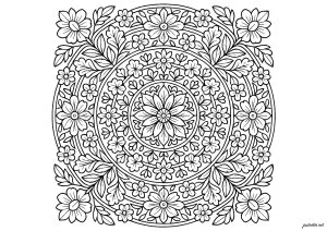 Mandala floral très complexe