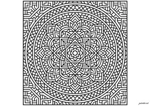 Mandalas géométriques complexes et hypnotiques