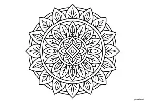 Mandala géométrique aux jolis pétales