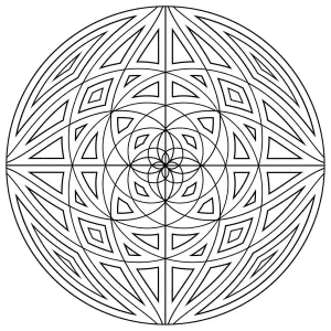 Mandala lignes concentriques