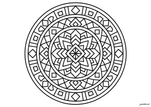 Mandala avec belles formes géométriques